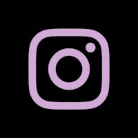 a purple instagram icon on a black background